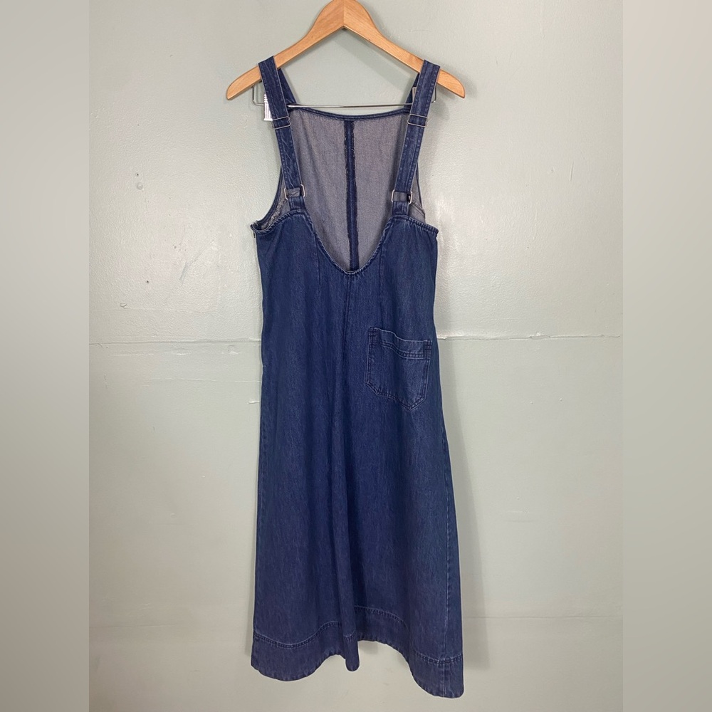 Free People‎ Dex Denim Midi Dress Blue Size Large - Picture 4 of 7